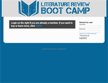 Tablet Screenshot of literaturereviewbootcamp.com